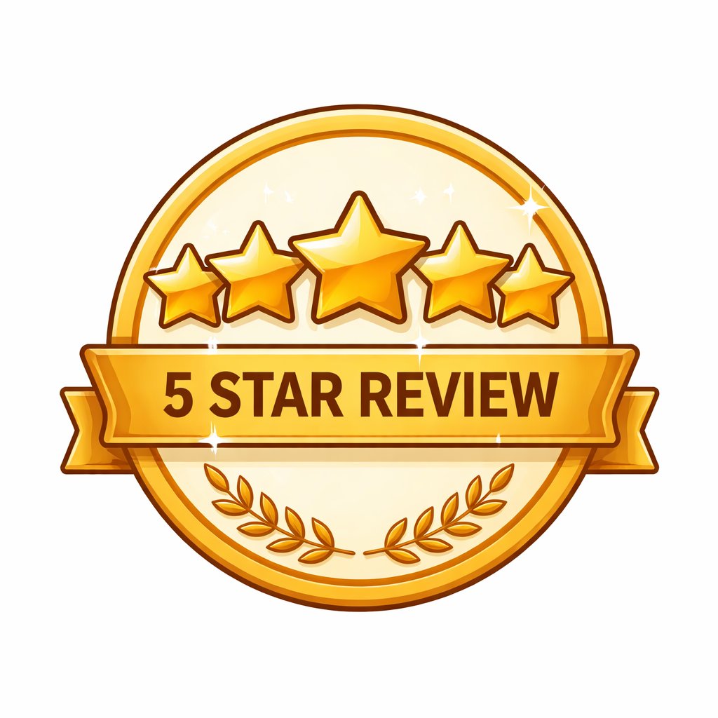 Five-star client review icon