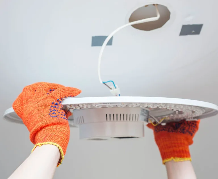 This item is a recessed LED ceiling light fixture, typically secured with specialized fixing buckles or clips.