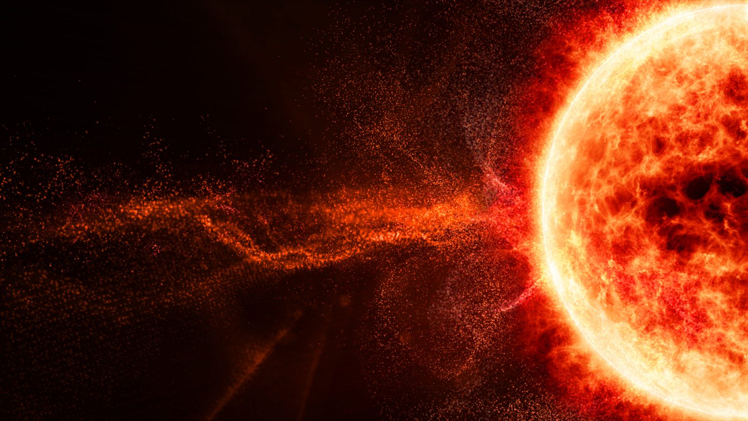 An image of a solar flare.
