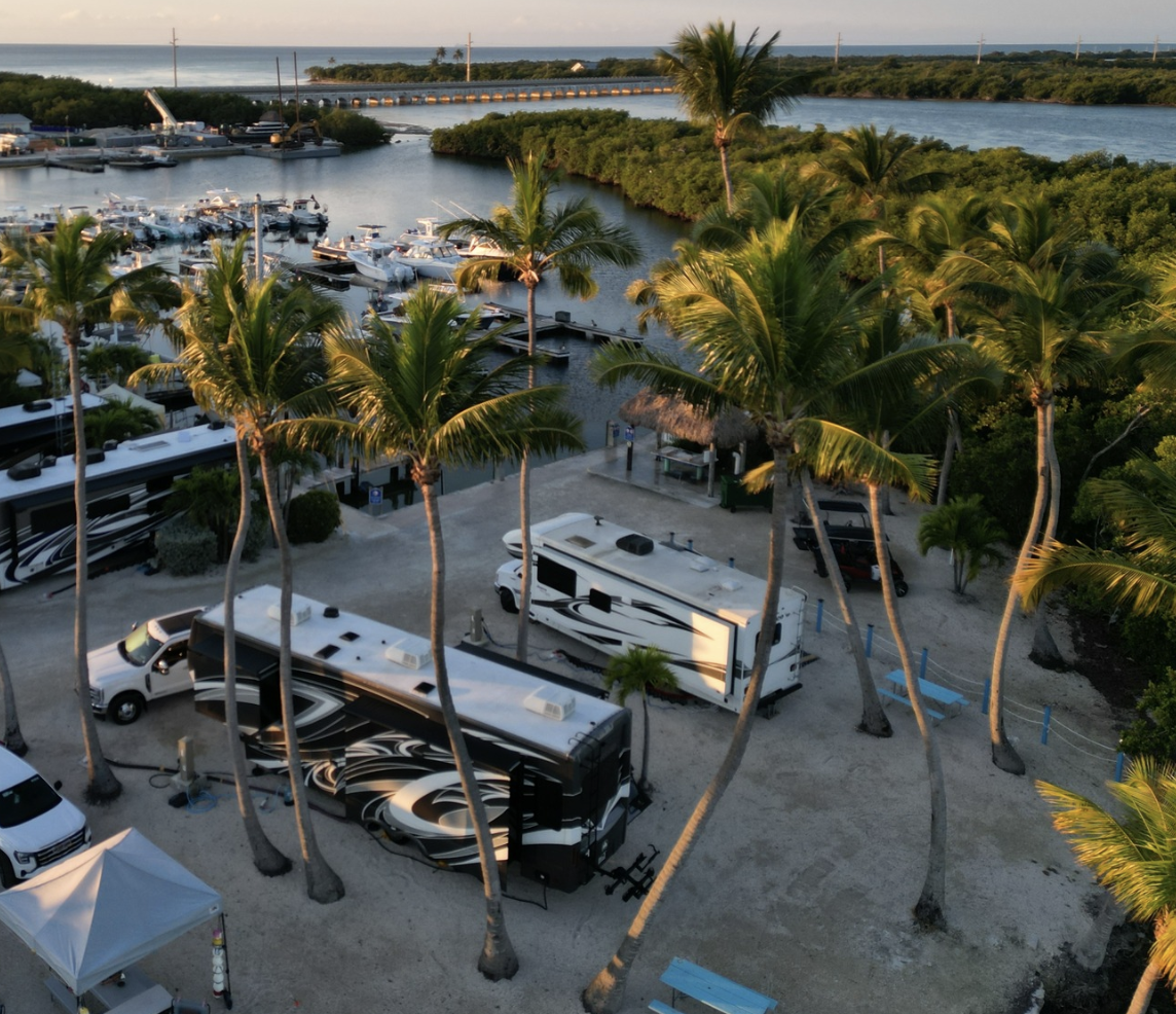 This image shows an RV park in Florida.