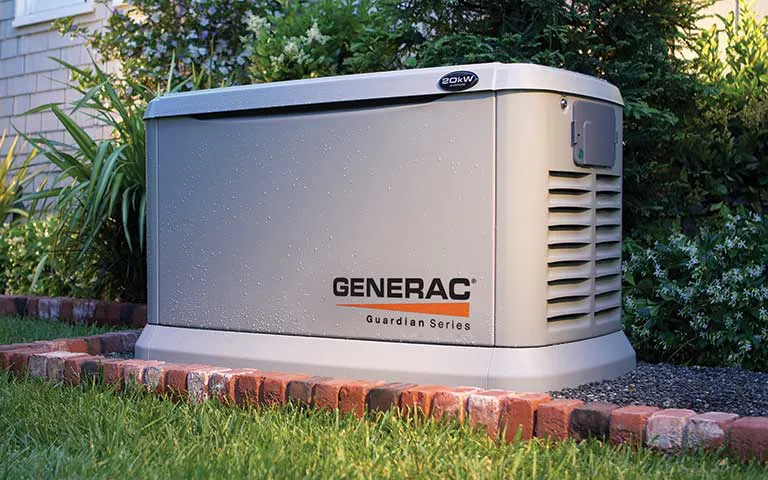 This is a Generac Guardian Series 20kW home standby generator. It automatically provides backup power to your home during a utility outage.