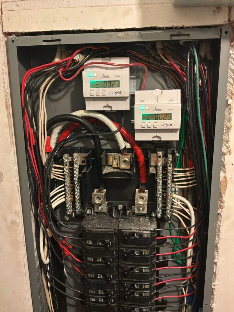 Palm City home electrical subpanel with load-management modules on the dryer circuits
