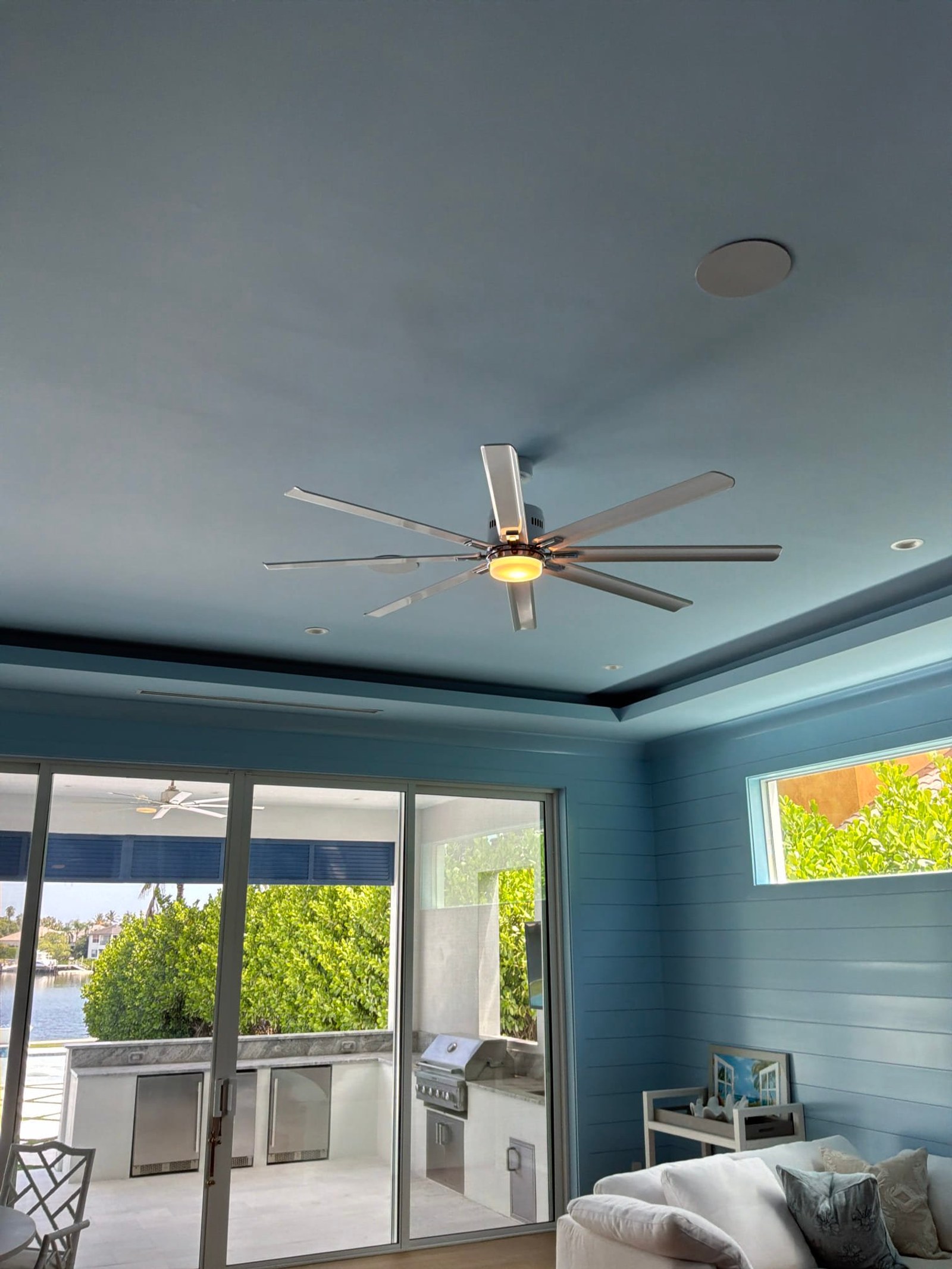The installed lighting documented after the work on an Electric Fixture Service/Repair job in Jupiter, FL - Jupiter lighting installation