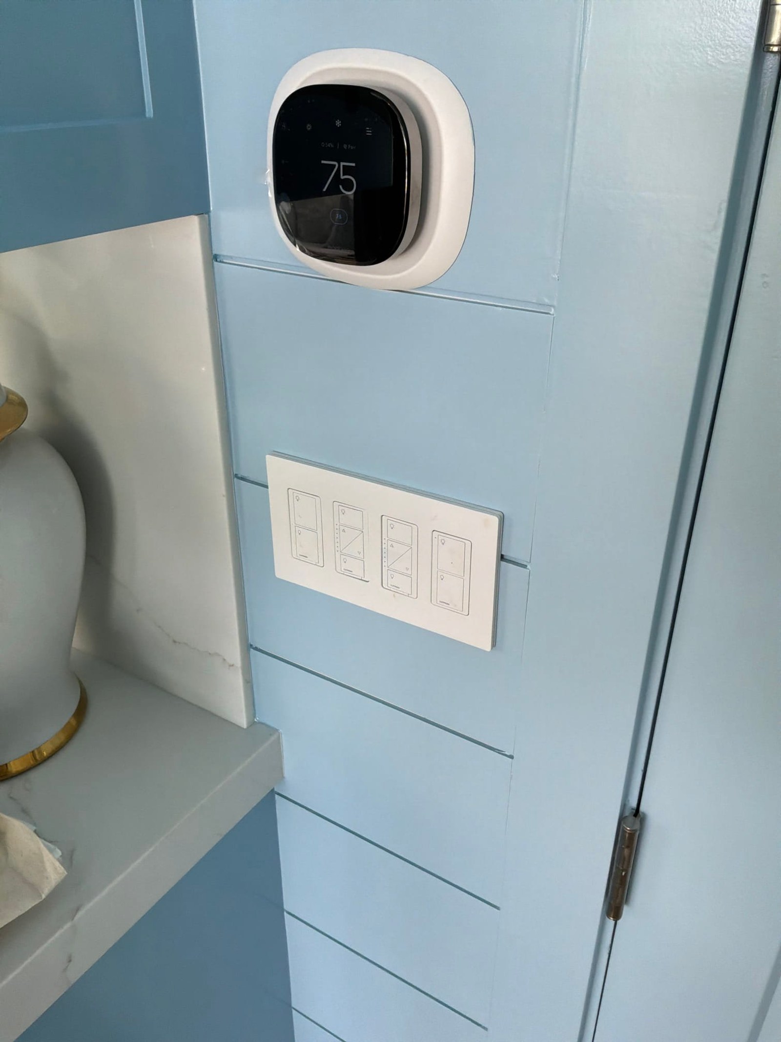Thermostat documented after the work on an Electric Fixture Service/Repair job in Jupiter, FL.
