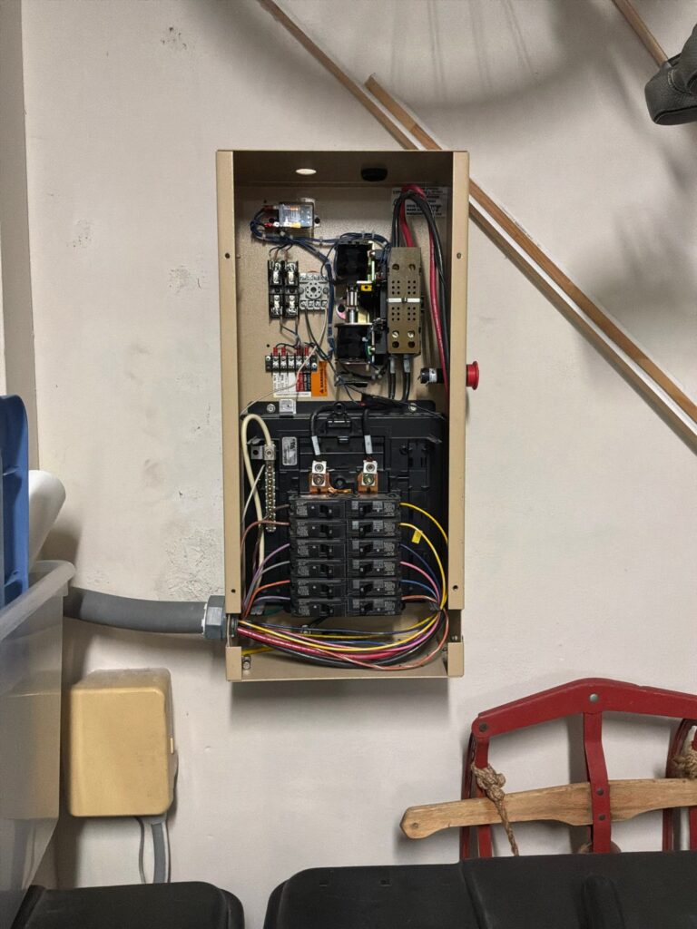 Transfer switch documented during the work on an Outlet/GFCI-Repair/Replace job in Jupiter, FL.