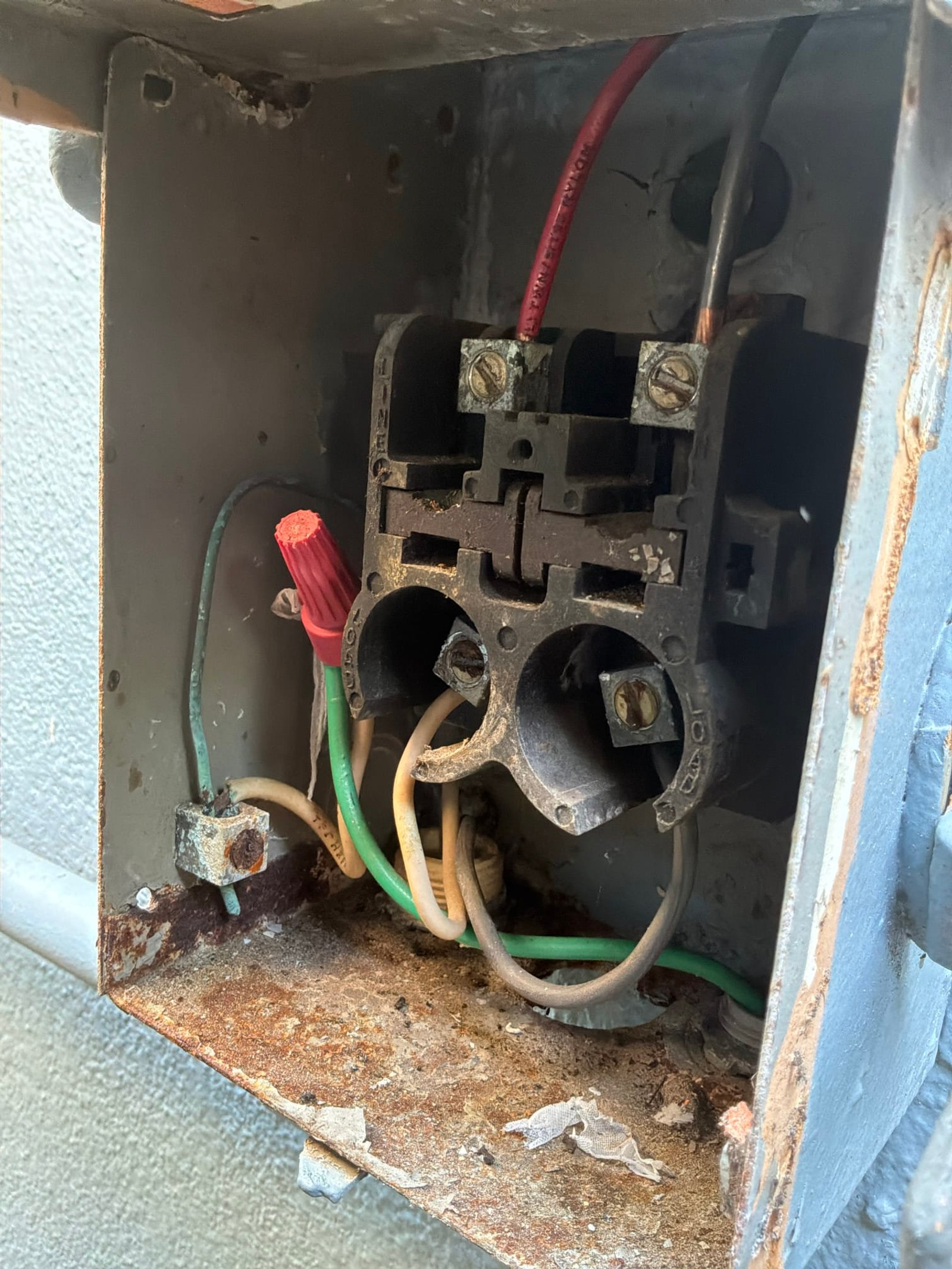 The inside of an electrical panel documented before the work on a Panel Service/Repair job in Jupiter, FL.