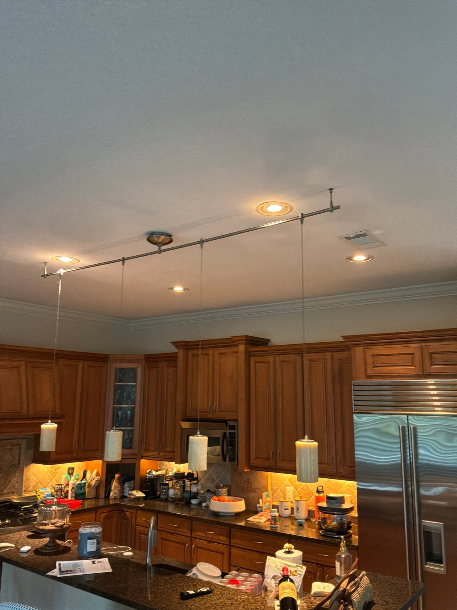 The installed lighting documented after the work on an Electric Fixture Service/Repair job in Palm Beach Gardens, FL.