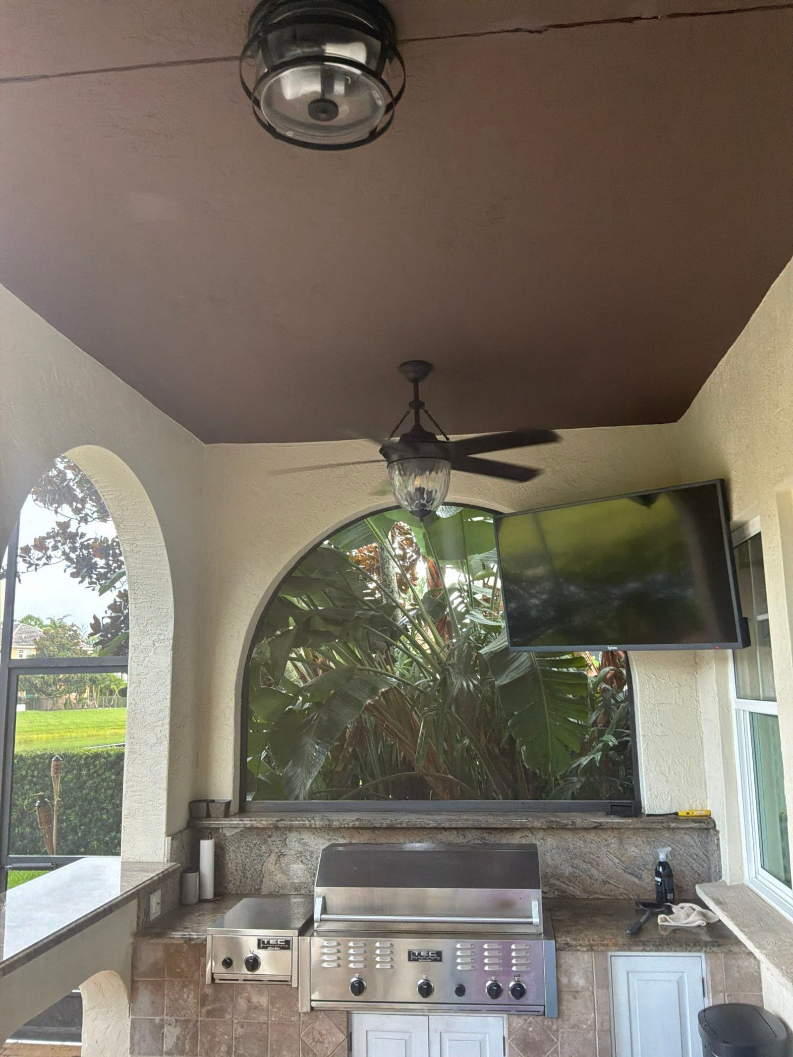The installed lighting documented on an Electric Fixture Service/Repair job in Palm Beach Gardens, FL.
