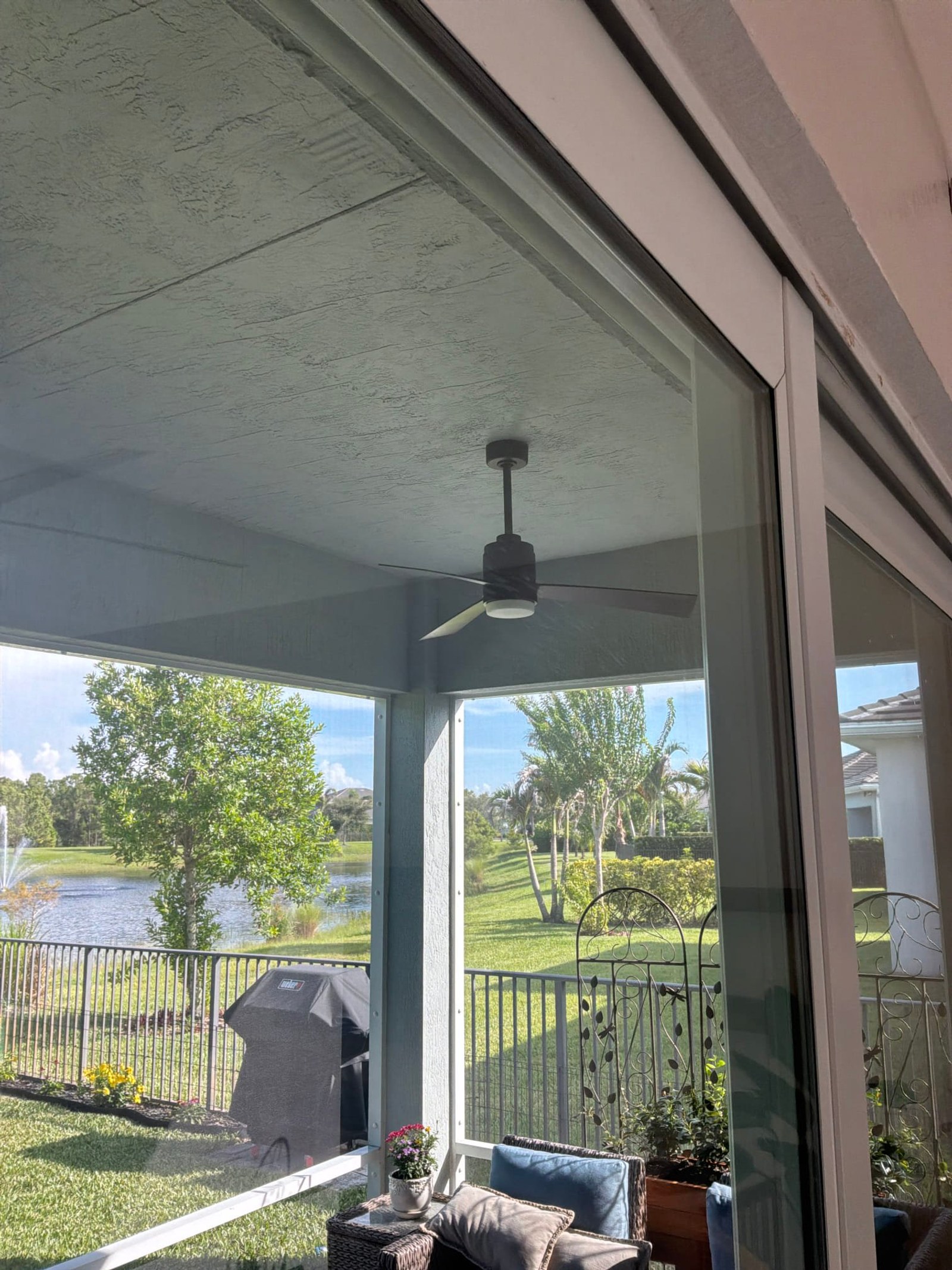Ceiling fan documented on an Electric Fixture Service/Repair job in Stuart, FL.