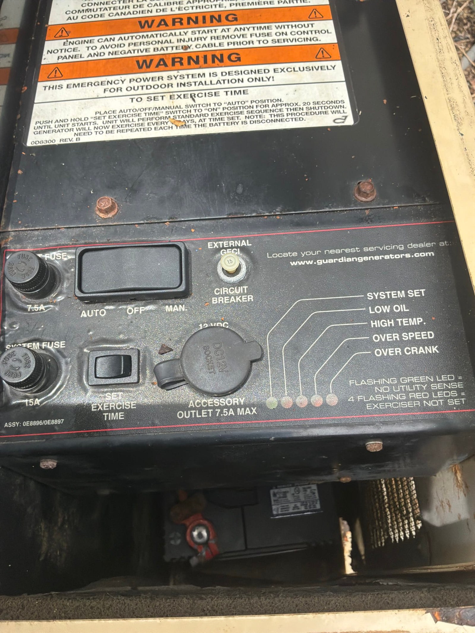 Generator documented on an electrical job in Wellington, FL.