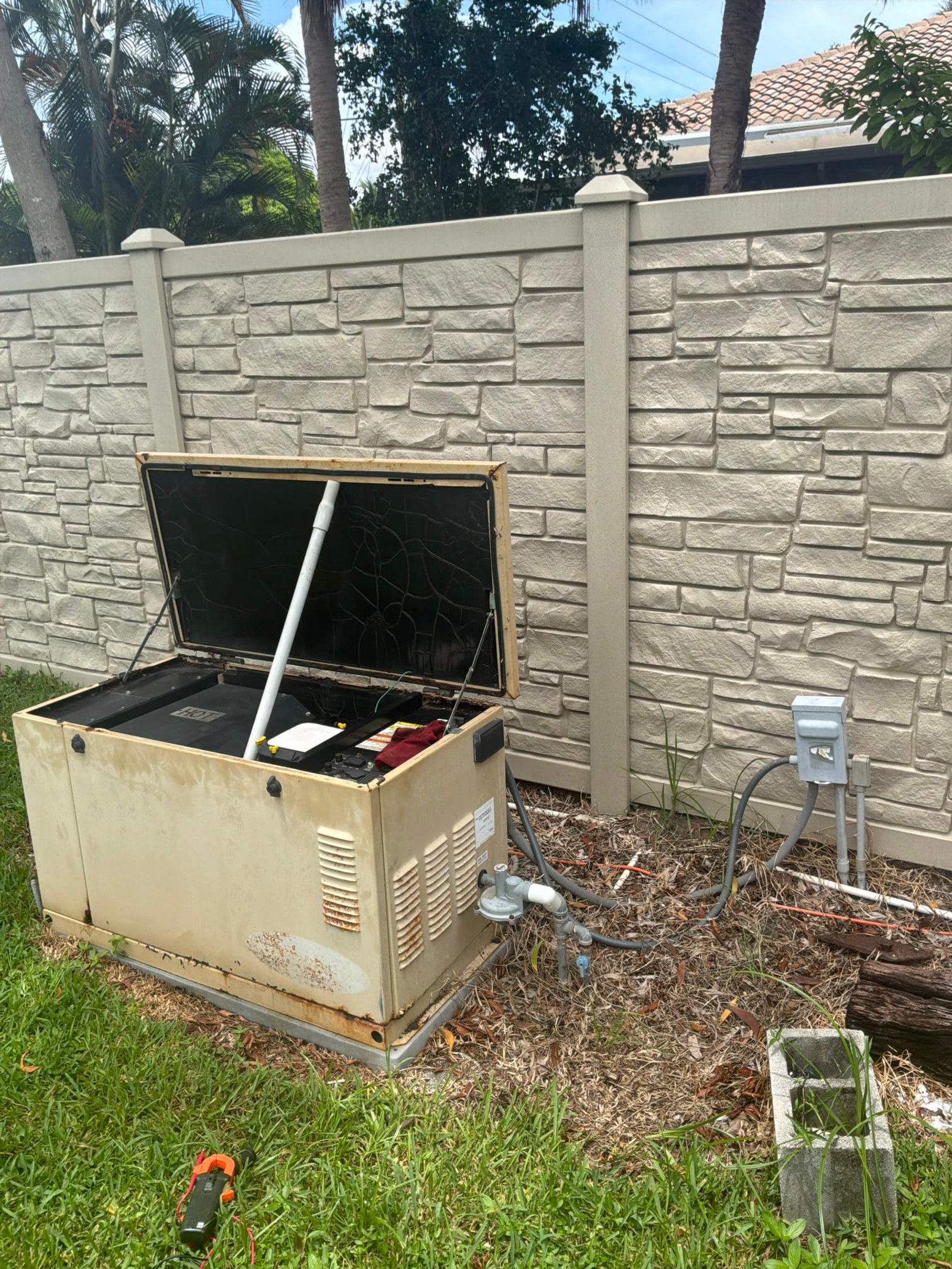 Generator documented on an electrical job in Wellington, FL - Wellington Generac generator installation